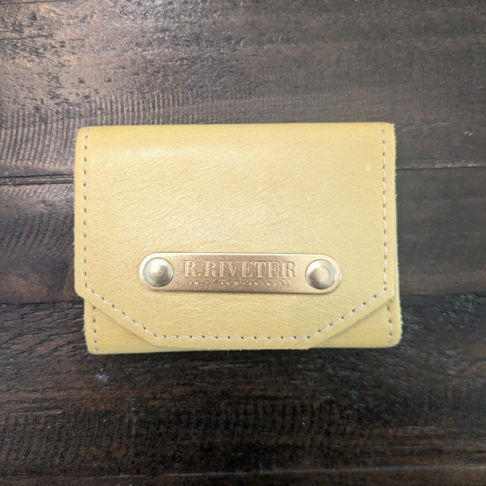 R. Riveter Yellow Leather Wallet